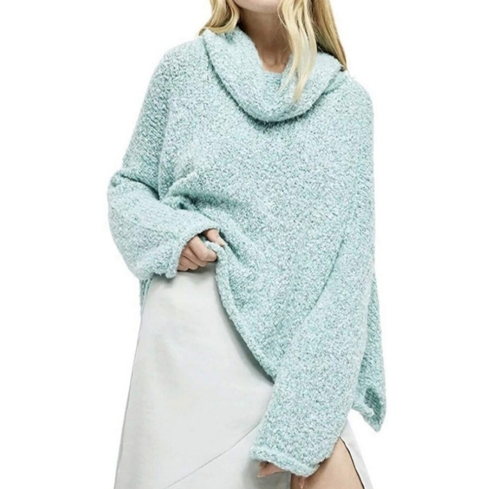 Free People BFF Cowl Neck Sweater Pull over Long Sleeve Size M